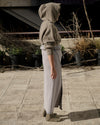 BASERANGE Cotton and Linen Ribbed Wrap Skirt Portugal BAS-SKGW-CH-WI24-HL Gray Blue